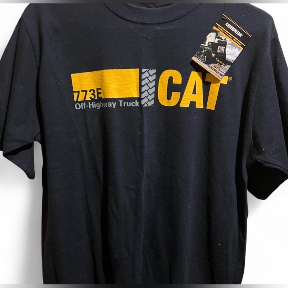 NWT Boys CAT Caterpillar Off-Road Construction Black Graphic T-Shirt sz 14/16